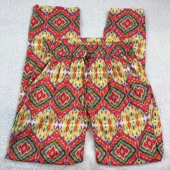 Alberto Makali Colorful Tribal Print Polyester Pants - Picture 1 of 6